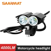 2pcs 20w 6000k motorcycle led headlight spot light 2x xm l t6 led fog driving lamp with switch led scooters spotlight 12v 36v