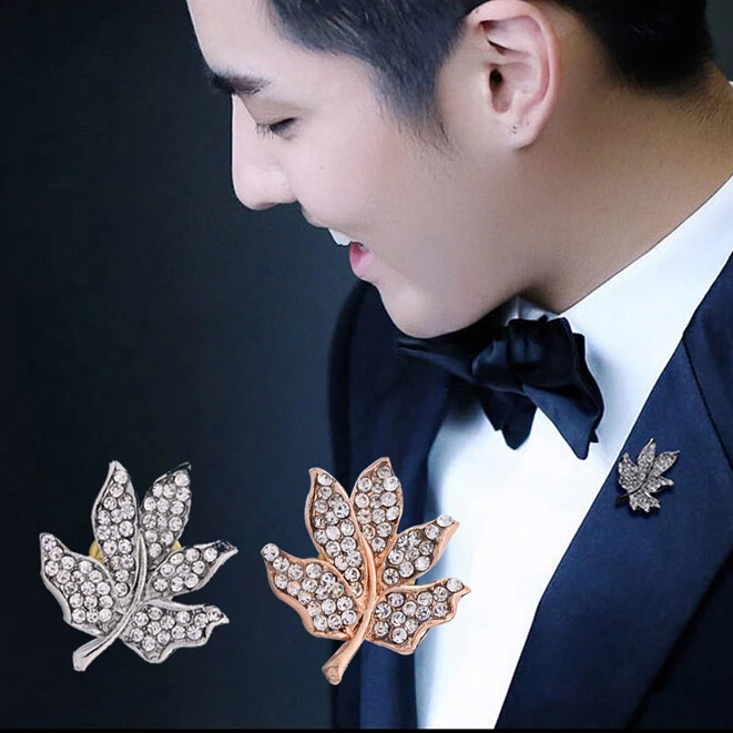 I Remiel Новая роскошная корсажная брошь в виде кленового листа булавка Нагрудный