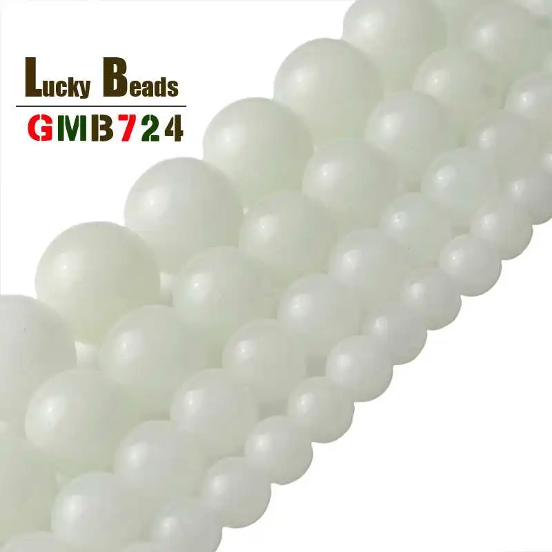 Бусины из натурального камня круглые синие светящиеся бусины россыпью для