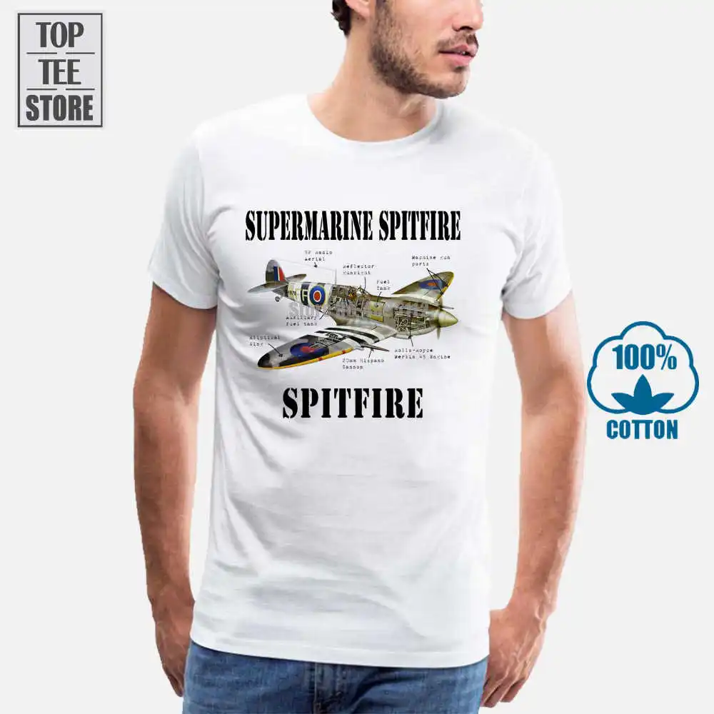 Ww2 Supermarine Футболка с принтом Spitfire Airshow футболка для самолета подарок на день