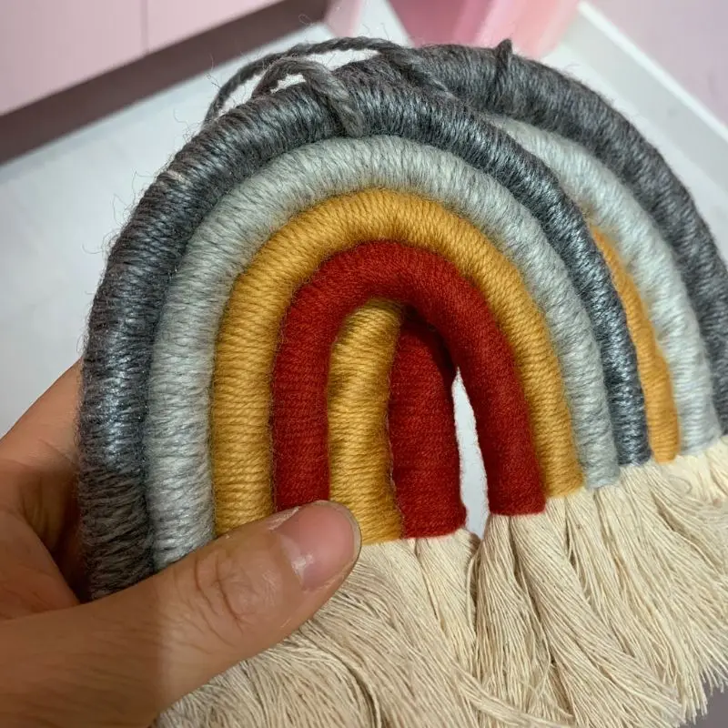 

Rainbow Wall Decor for Bedroom Nursery Baby Kids Rooms Tapestry Wall Hanging Baby Toy Infant Accessories