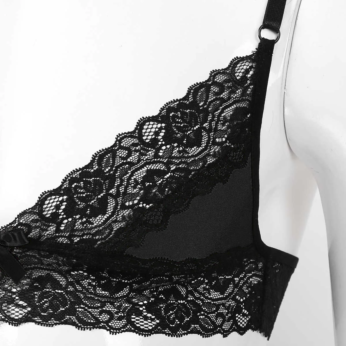 Комплект нижнего белья Мужской Атласный с кружевной отделкой пикантный