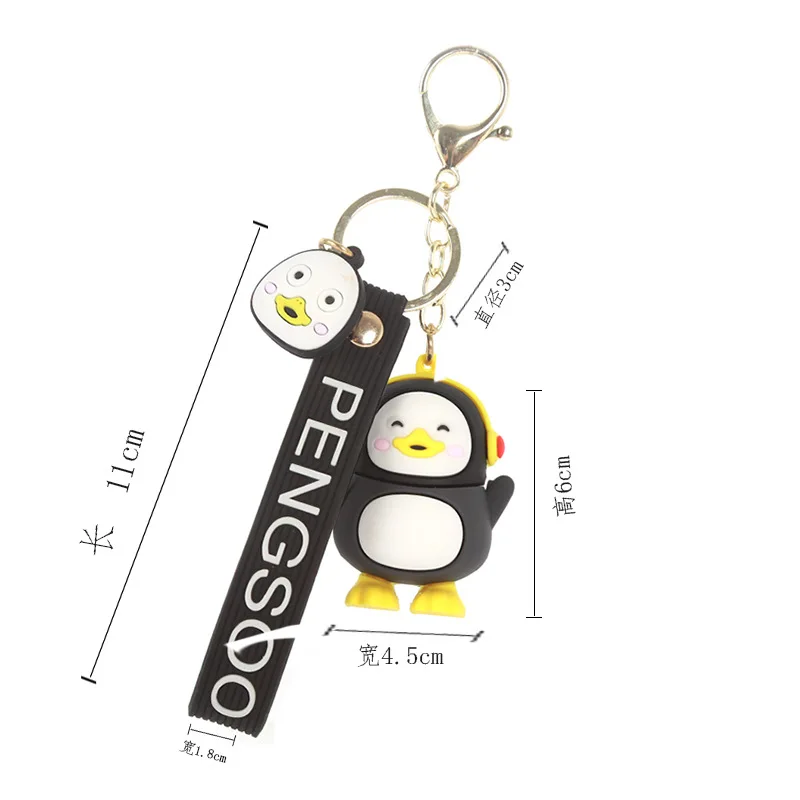 

Creative Cute Penguin Doll Key Chain Fine Cartoon Animal Gifts Pendant Keychain Car Bag Accessories Key Rings