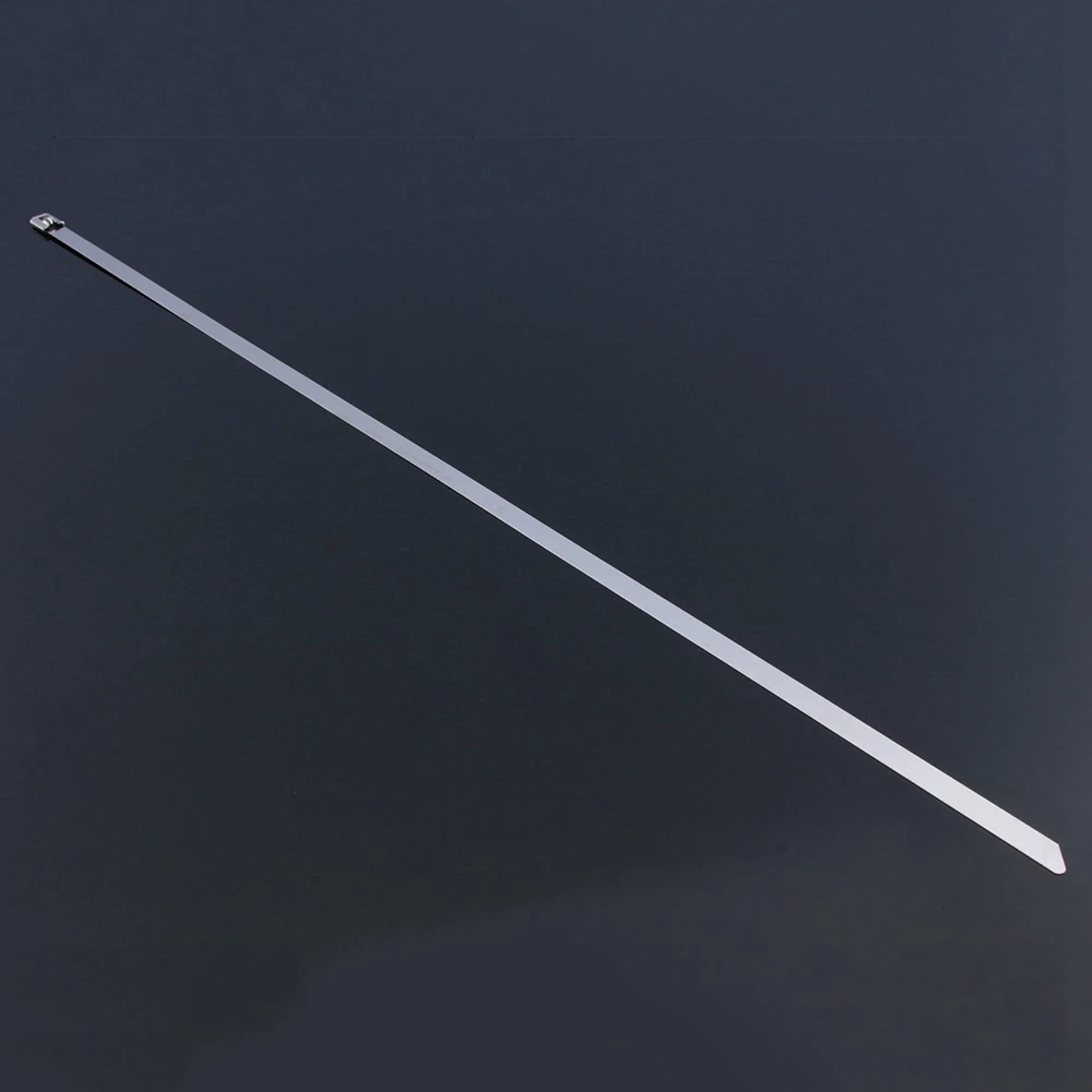 

50pcs 7.9x0.25x500mm Stainless Steel Cable Tie, Metal Cable Tie Lock Tie Wrap Locking Exhaust Pipe Header