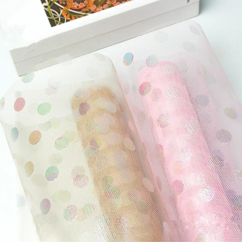

1M*50cm/Roll Color Wave Point Yarn Packaging Florist Decorate Materials Flowers Bouquet Gift Box Wrapping Craft Supplies Paper