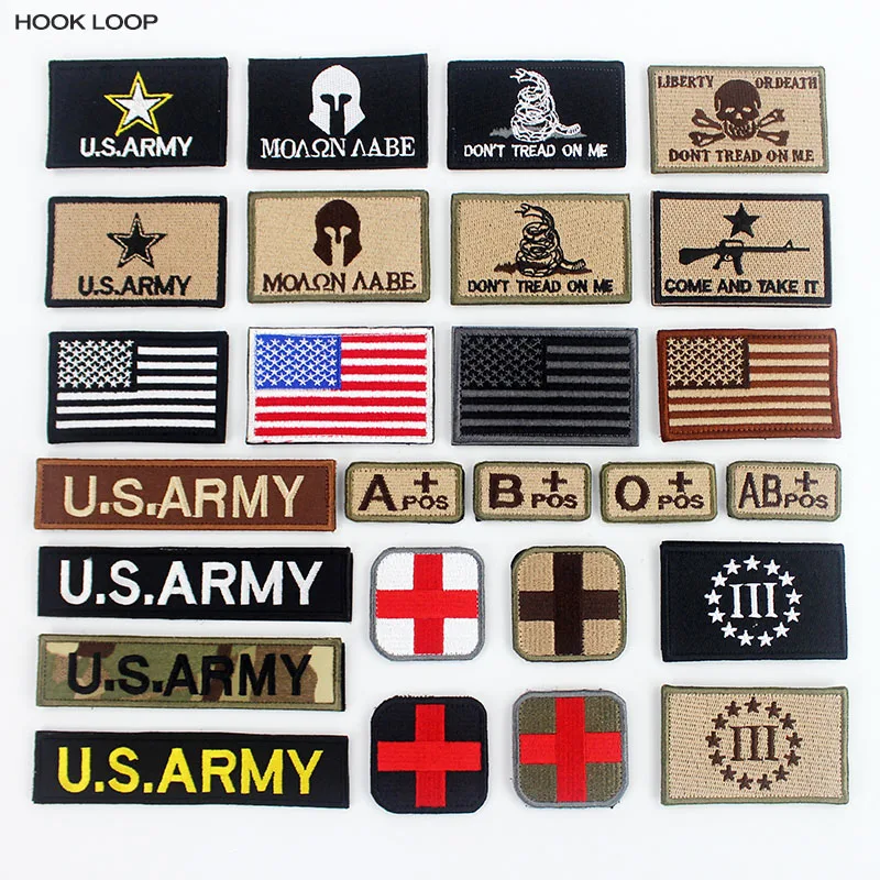 

Нашивки в стиле милитари армии США на липучке, нашивка с флагом, вышитый 3D тактический значок, наклейки на наручную повязку для тканевого рю...