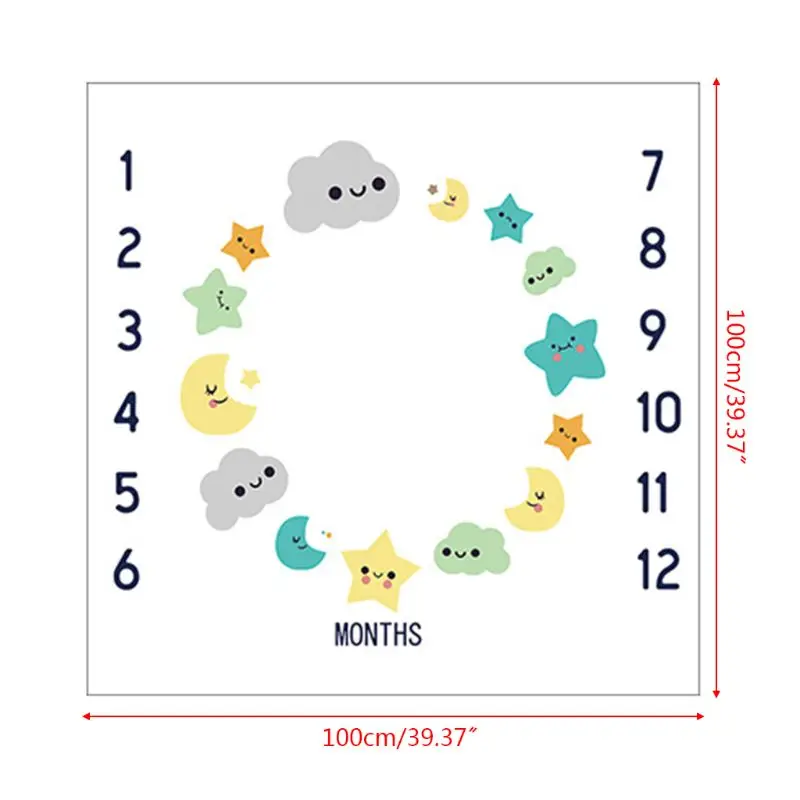 

2020 Baby Month Background Cloth Fashion Kid Photo Milestone Blanket Photography Prop