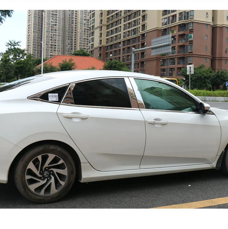 

Автомобильная оконная накладка из нержавеющей стали для honda civic 2016 2017 10th civic