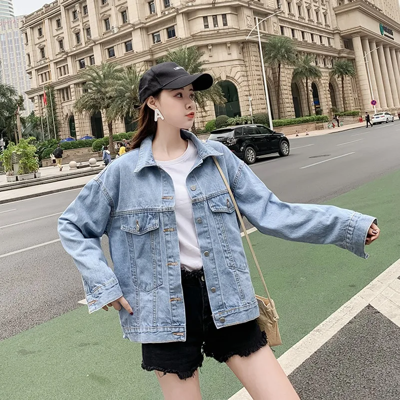Женская джинсовая куртка с блестками свободная бахромой весна 2021 | одежда