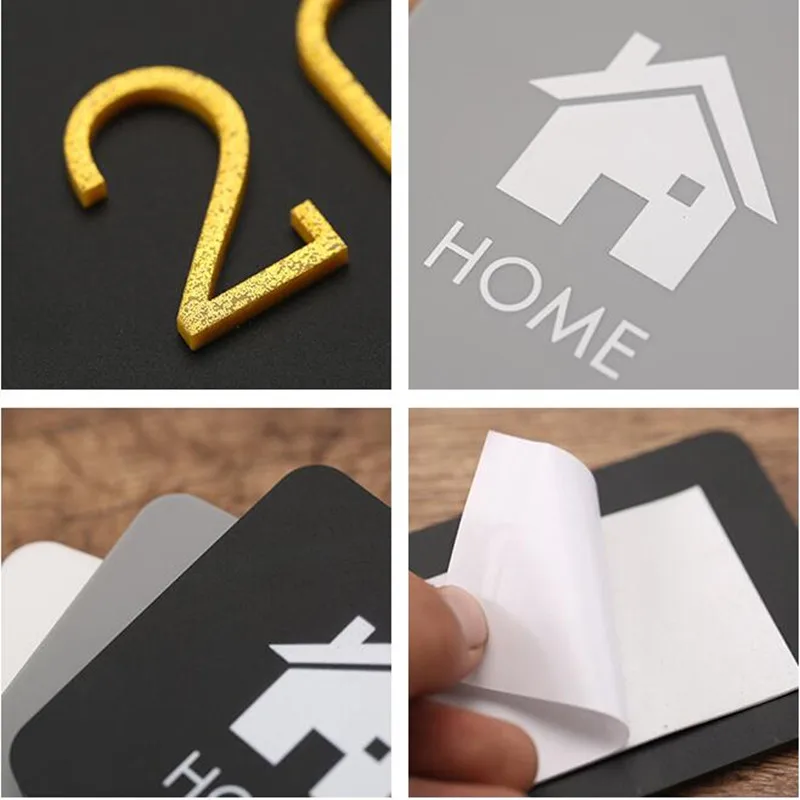 Домашнее использование дверные цифры знаки современный стиль акриловые вывески