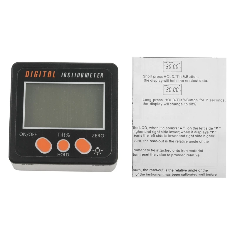

Angle meter, Precision Digital Protractor Inclinometer Level box, Digital Angle Finder Bevel Box with Magnet Base