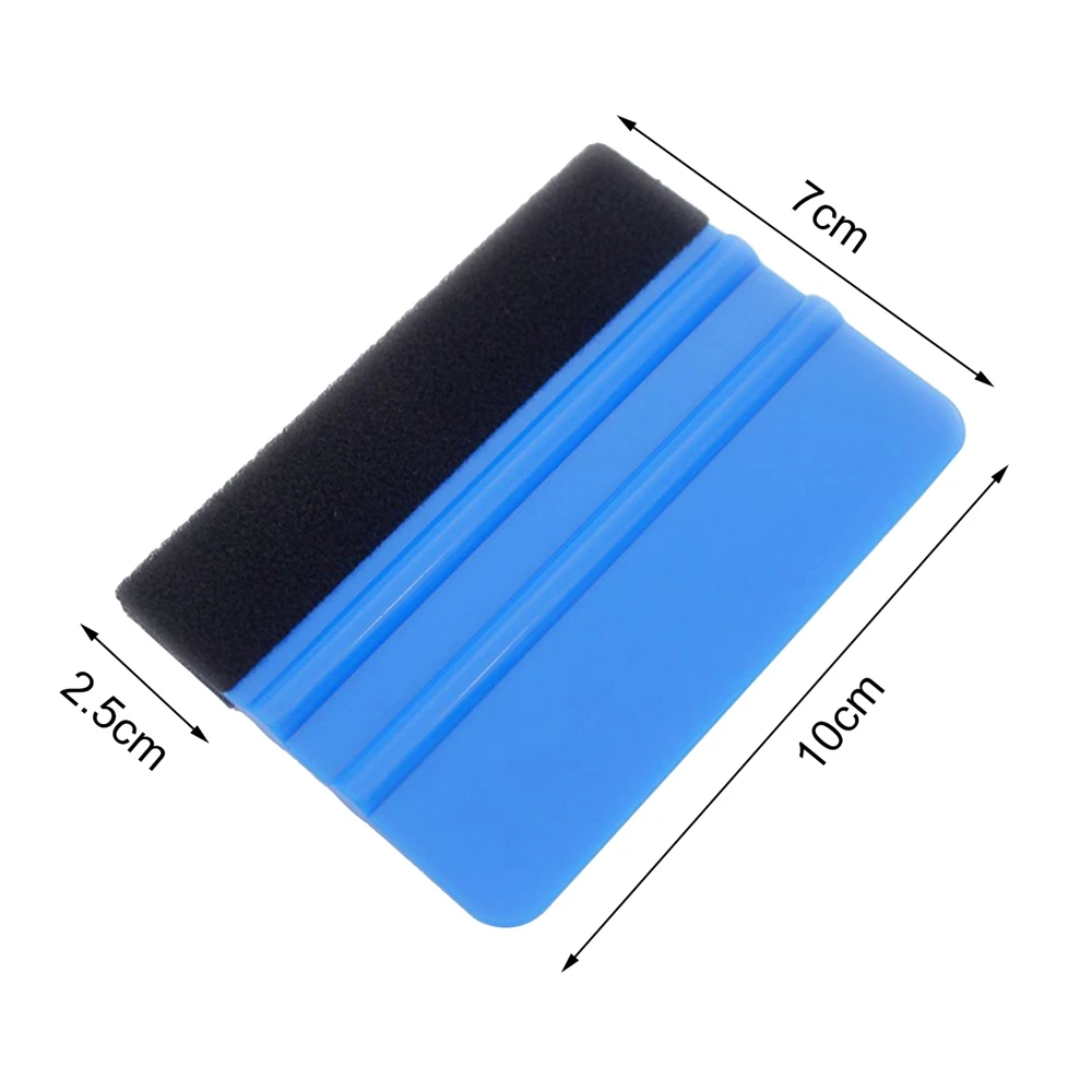 

Auto Styling Vinyl Carbon Fiber Window Ice Remover Cleaning Wash Car Scraper With Felt Squeegee Tool Film Wrapping Accessories