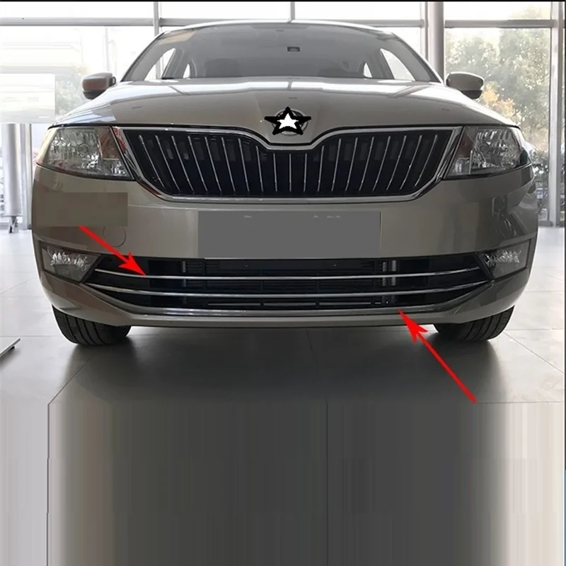 Авто Модифицированная хромированная автоматическая решетка кузова багажника внешняя лиха молдинги аксессуары Чехлы для отделки деталей 18 19 для Skoda Rapid
