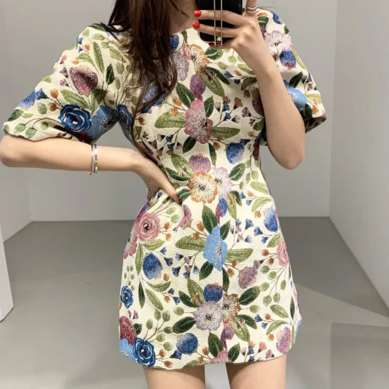 Женское льняное мини платье с короткими рукавами элегантное винтажное офисное