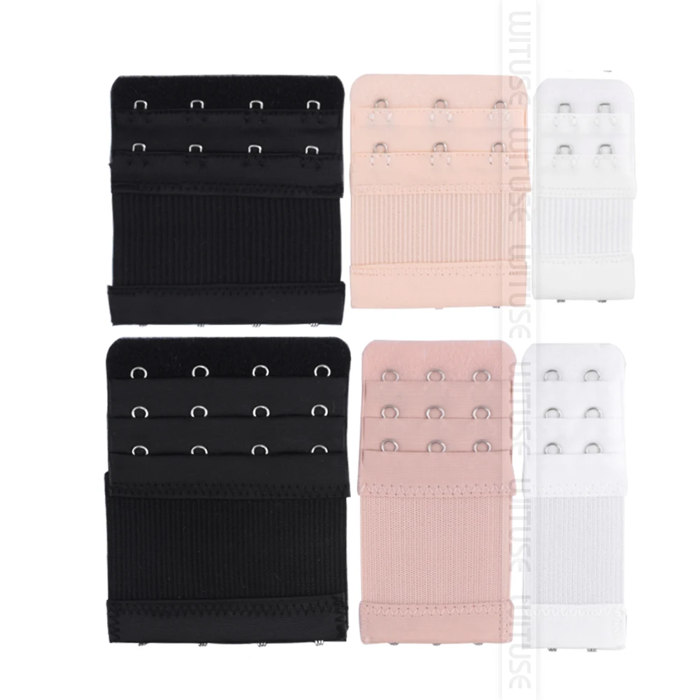 

3Pcs Women extender Lengthened Bra Hook Ajustable Intimates Bra Extenders Strap 2/3 Rows 2/3/4 Hooks Buckle Bra Extension Belt