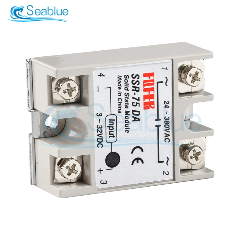 SSR-10DA/25DA/40DA/50DA/60DA/75DA/100DA твердотельное реле постоянного тока Однофазное