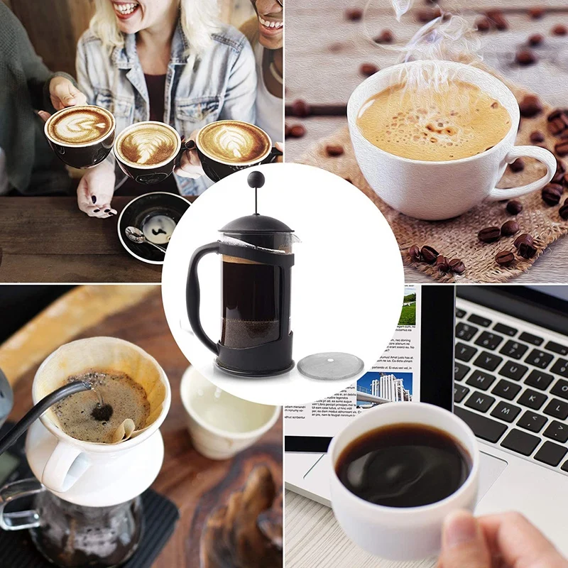 

24-Pack Method Press Pot with Replacement Filter Sn, Reusable, Suitable for 8 Cups / 34 Ounces / 1000 Ml