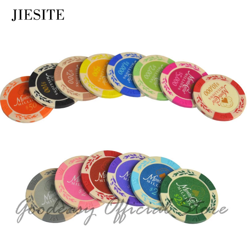 

100/200pcs Clay Poker Chips Wheat Double Color Casino Poker Chip Sets High Qulaity Cheap Set with Acrylic Tray