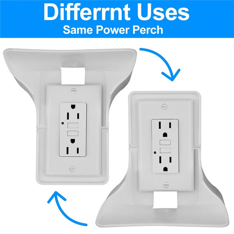 

2PCS Wall Outlet Holder Easy Installation Power Perch Shelf Holder Storage Shelf OCT998