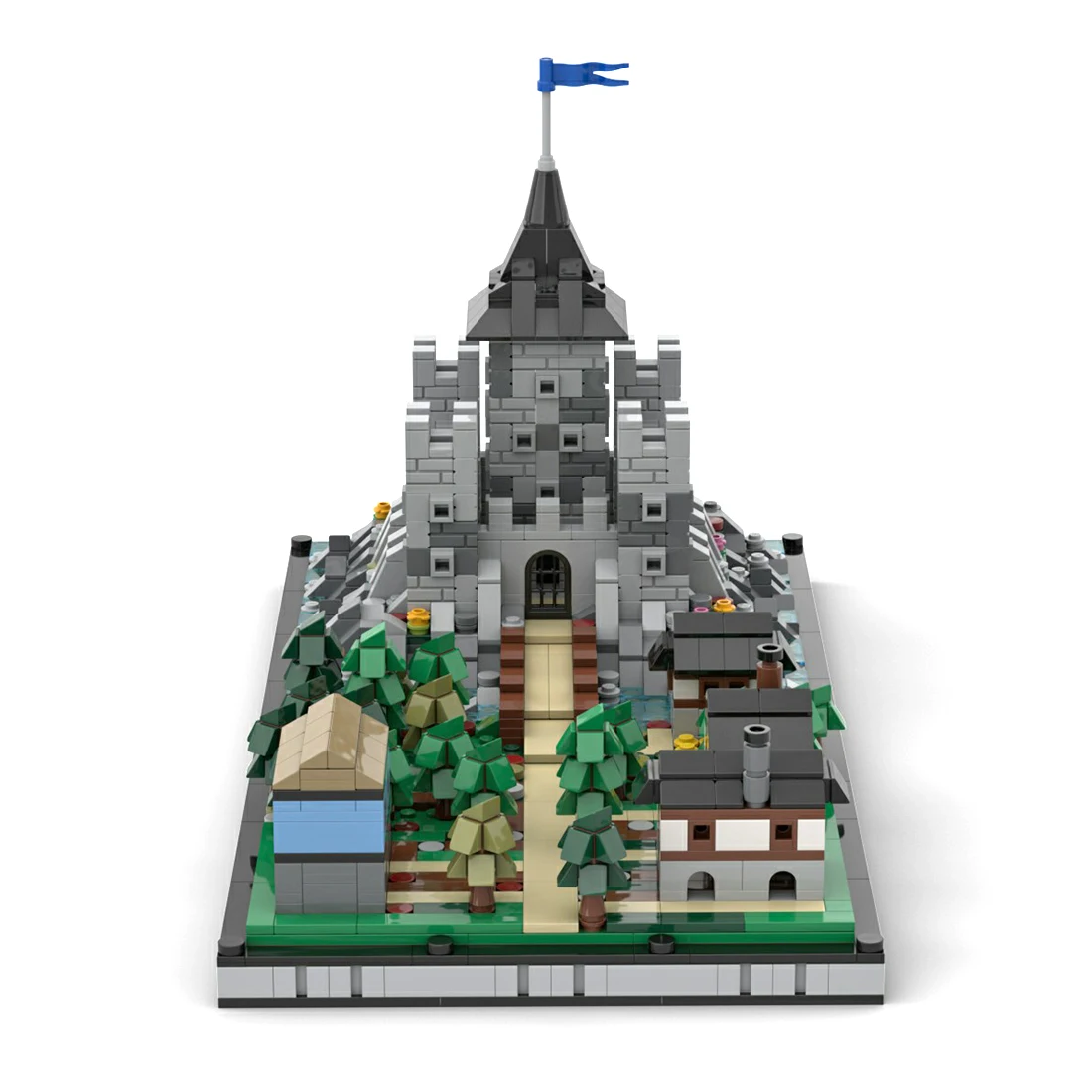 MOC Medieval Castle DIY Assembling Building Block Model Kit (Licensed and Designed by Mini Custom Set) | Игрушки и хобби