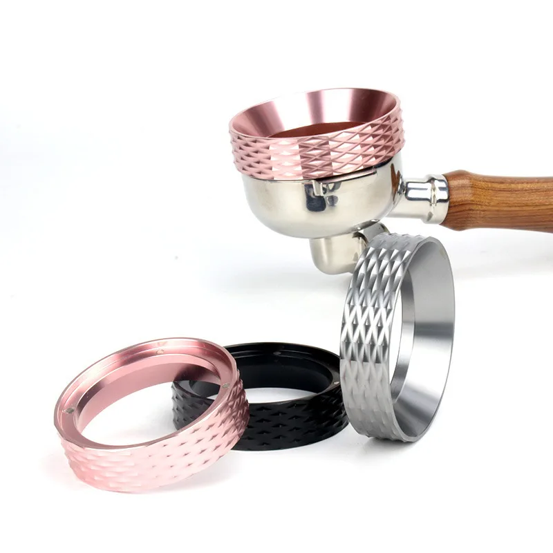 

53/51mm Aluminum Intelligent Dosing Ring Magnetic Brewing Bowl Coffee Powder for Espresso Barista Funnel Portafilter Accessories
