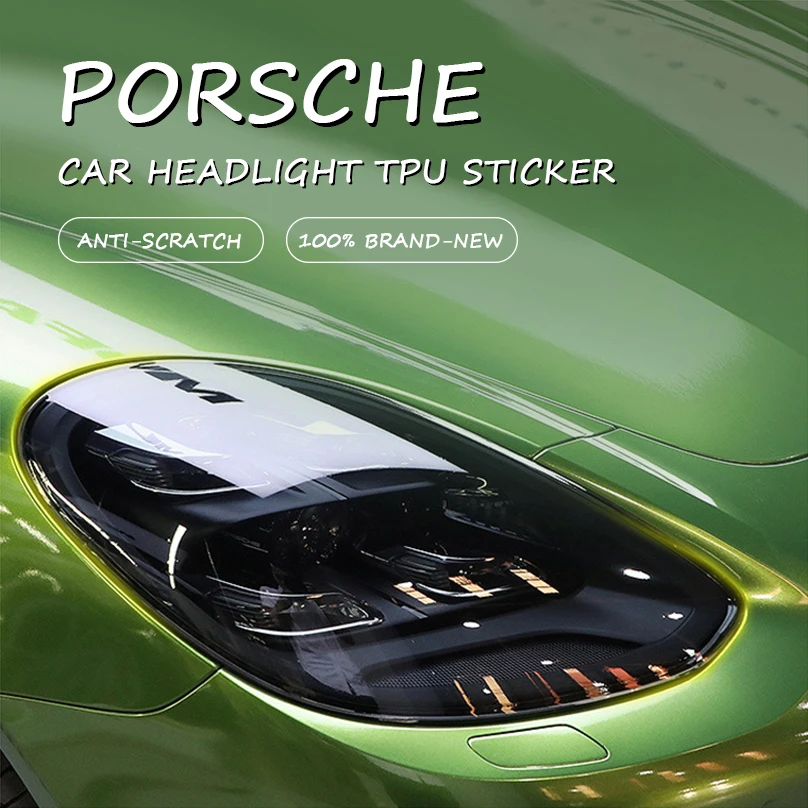 2017 ТПУ черная наклейка на фары автомобиля против царапин пленка для Porsche Macan Cayenne