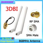 GRANDWISDOM 1-2 шт. 868 МГц антенна 3dbi sma штекер 915 МГц lora антенный модуль lorawan ipex 1 SMA Женский Удлинительный кабель