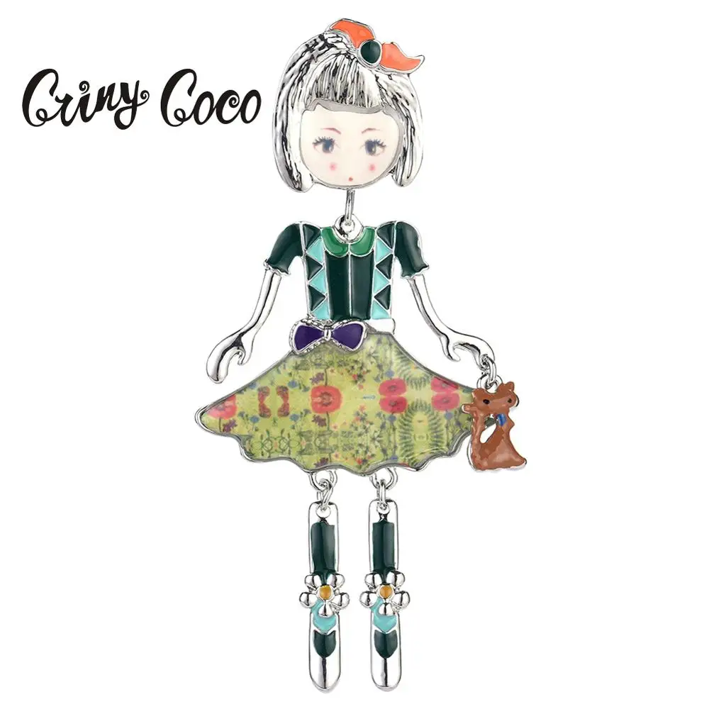 Cring Coco милые булавки и броши для девочек женщин модная эмалированная красная