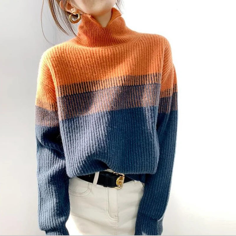 

Женский Теплый свитер с длинным рукавом, свободного покроя