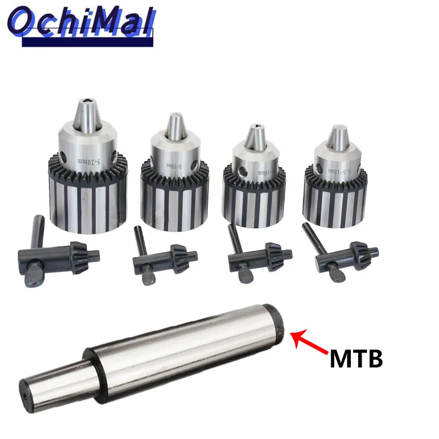 1set morse cone MT1 MT2 MT3 MT4 B10 B12 B16 B18 light Duty key Drill Chuck 0.6-6mm 1.5-13mm 1-10MM Taper Arbor CNC machine