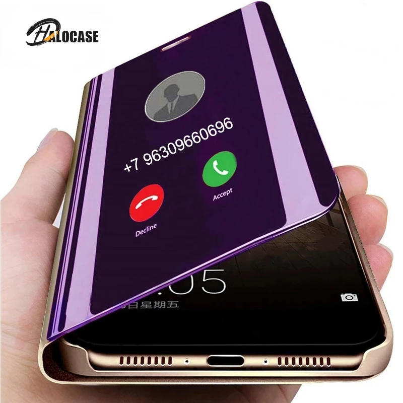 Умный зеркальный флип чехол для Samsung Galaxy S21 A12 A02S A21S S20 FE A31 A11 A32 A42 A52 A72 A51 A71 M51 M31 M21 A50