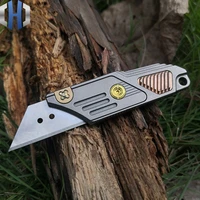 titanium alloy utility knife tactical edc self defense tool mini straight knife