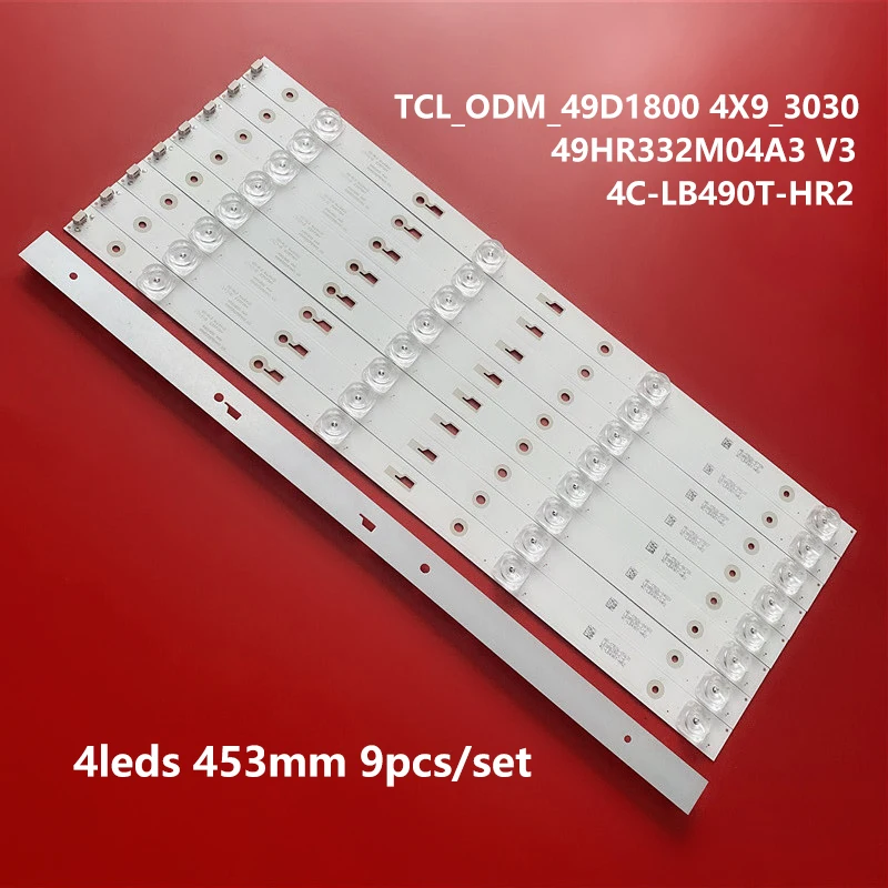 Светодиодный Backllight полосы 4 лампы для TCL_ODM_49D1800 4X9_3030_LX20161124 49HR332M04A3 V3 4C LB490T HR2 хита Чи