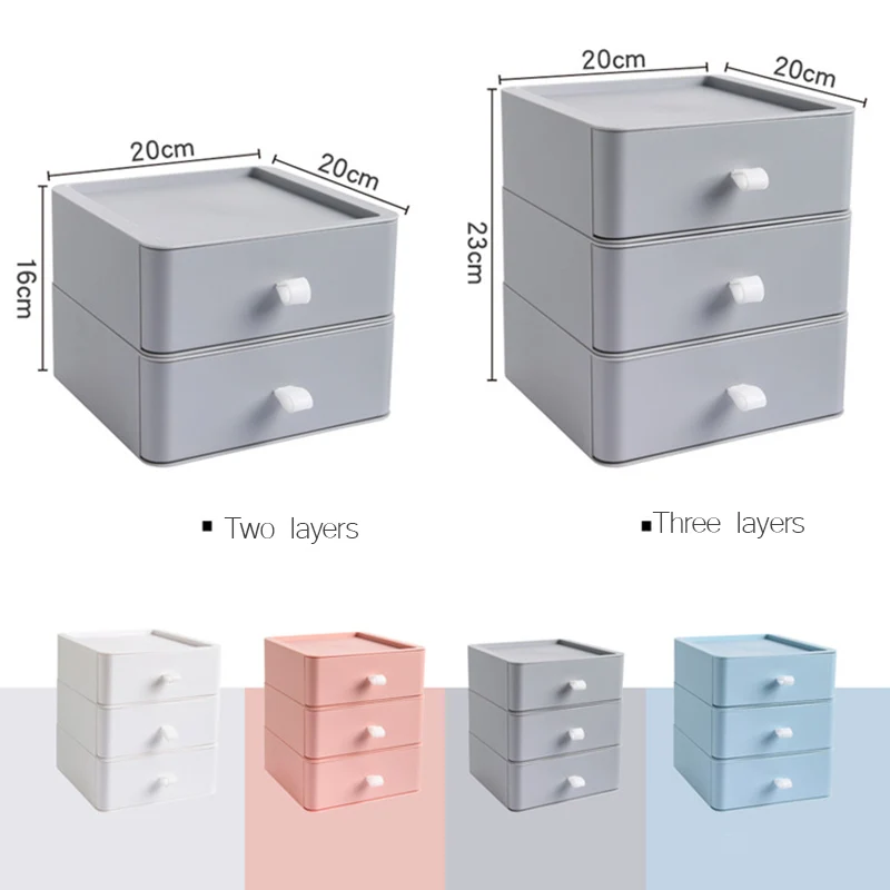 

Desk Storage Box Drawer Cosmetic Rack Office Desk Organize Artifact Storage Cabinet Superimposed Pen Holder Office Accessories