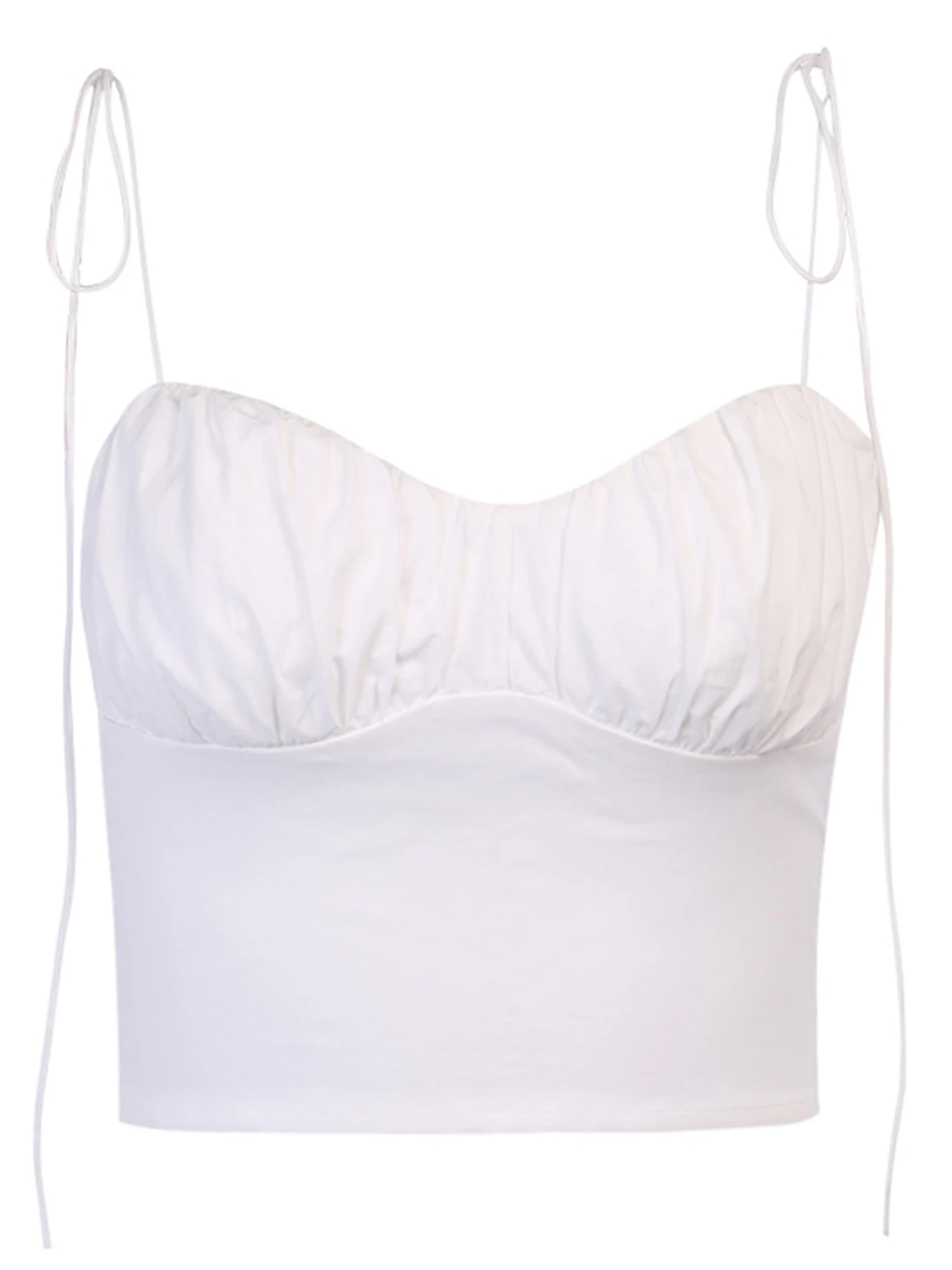 Женский летний пикантный Топ без рукавов белый кружевной складчатый жилет с