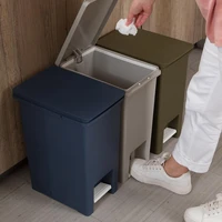 1015l creative trash can foot pedal type trash bin kitchen living room garbage cans storage bin plastic dustbin buckets