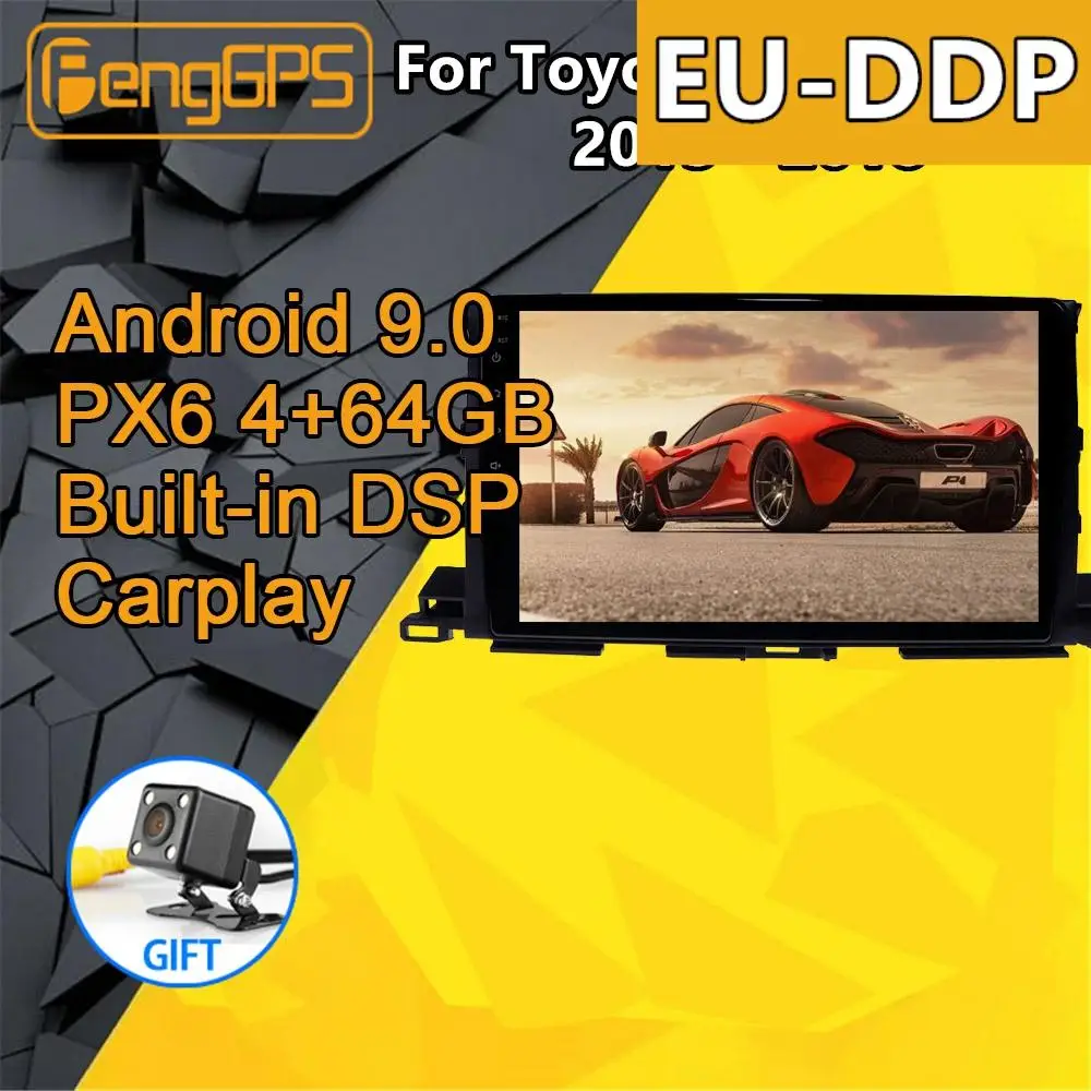 

For Toyota Highlander Android Radio 2013 - 2018 Car Multimedia Player Stereo PX6 Audio GPS Navigation Head unit Autoradio IPS
