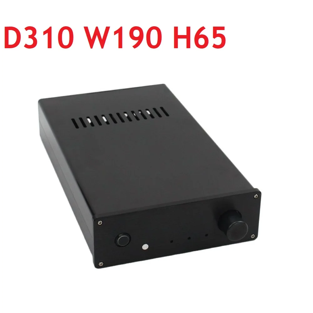 D310 W190 H65 анодированная алюминиевая трубка усилитель корпуса питания Кнопка шасси