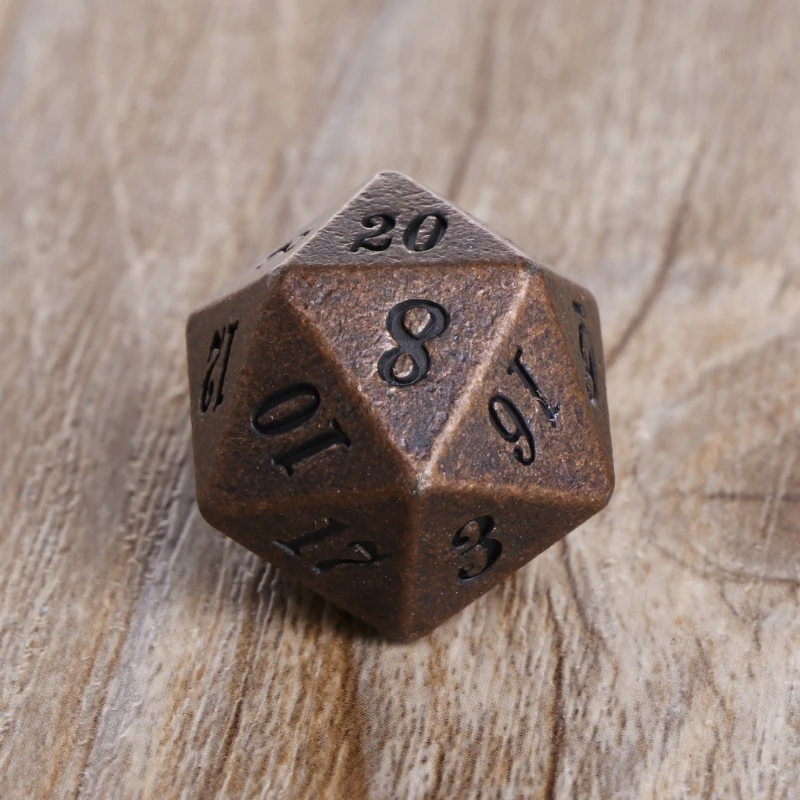 

1 Set Shiny Metal Dice 7 Dices D4 D6 D8 D10 D% D12 D20 For Board Games Drop Shipping