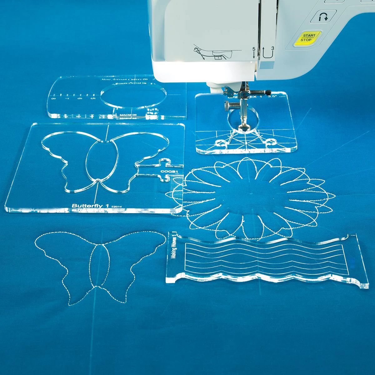 Новая линейка шаблон образец набор бабочка для бытовой швейной машины 1 = 4 шт # BT