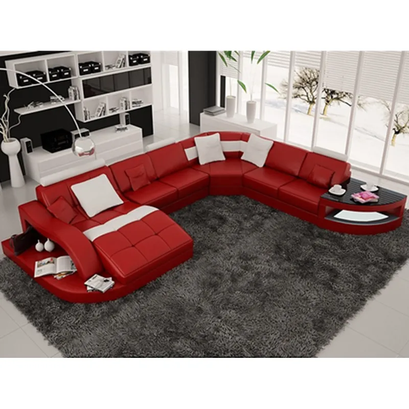 Роскошная мебель для гостиной Система домашнего кинотеатра набор кожаных