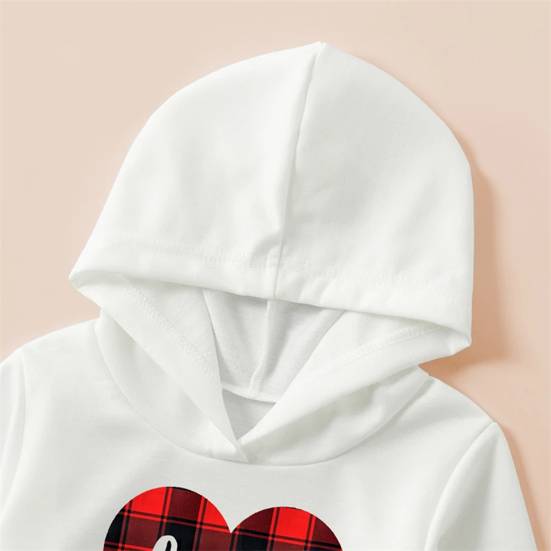 2022 Love Sweaters Autumn Mother Daughter Matching Dresses Family Set Mom Baby Mommy and Me Clothes Women Girls Hoodies Dress | Мать и