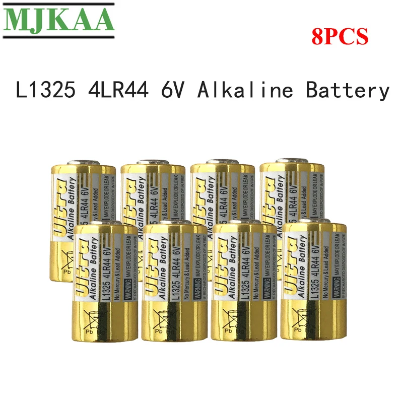 MJKAA 8 шт. 4LR44 6В сухая щелочная батарея A544V 4034PX PX28A L1325 4AG13 544 4A76 собачий тренировочный
