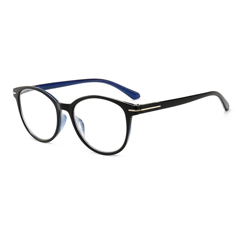 Black Blue RBENN модные круглые очки для чтения Для женщин Для мужчин Винтаж пресбиопические очки для чтения+ 0,75 1,25 1,75 2,75 3,75 4,5 5,0 6,0 - Цвет оправы: Black Blue