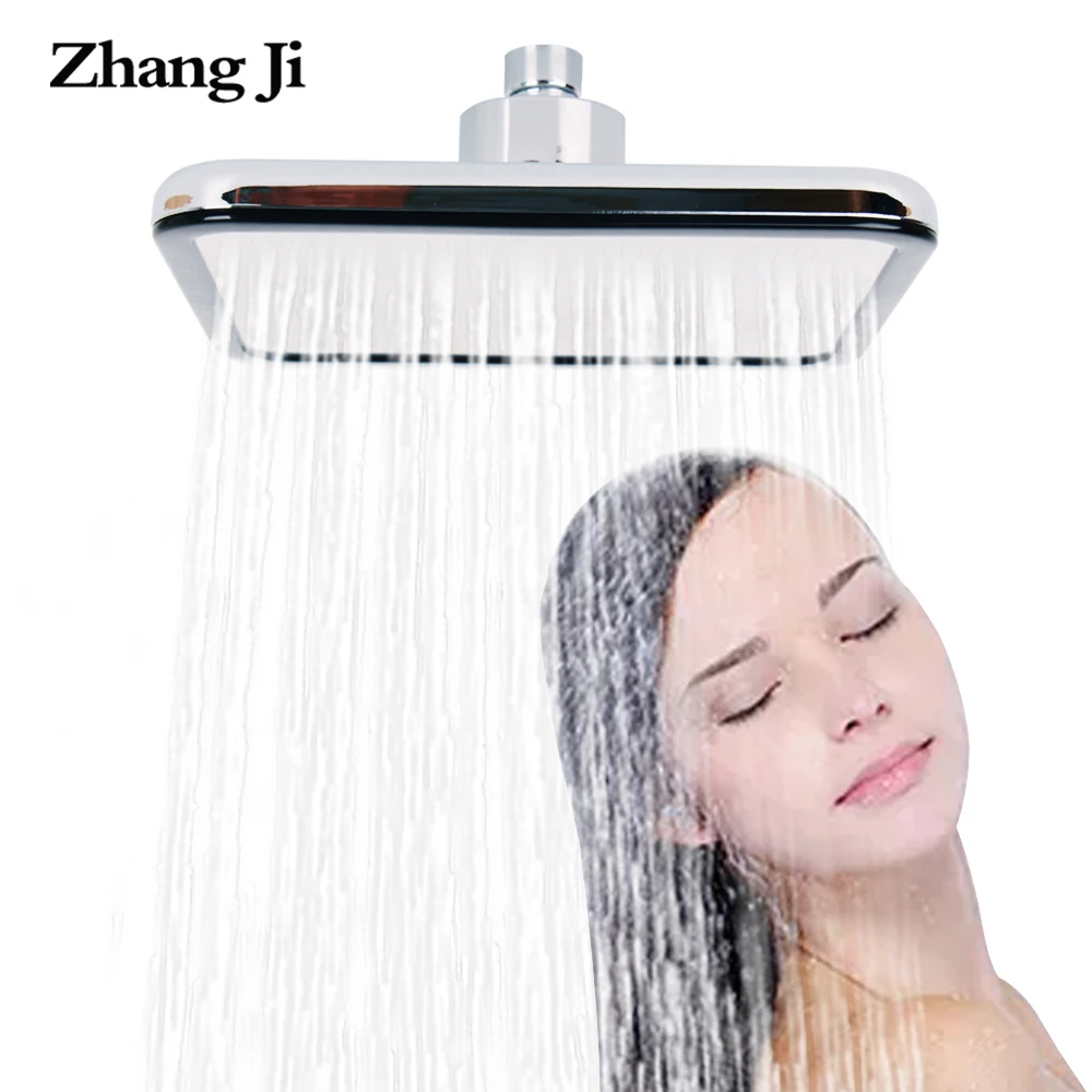 ZhangJi квадратная ABS 20 см высокое давление Top Shwoer 320 крошечные отверстия дождевая насадка для душа+ 8 см ручной 80 отверстий набор для душа