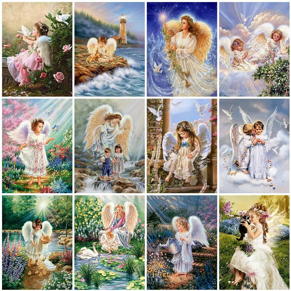 

Angel Baby Embroidery Diamond Adults Crafts Kids Room Decor Child Paint Diy 5D Handmade Jewel Cross Stitch Nursery Decor