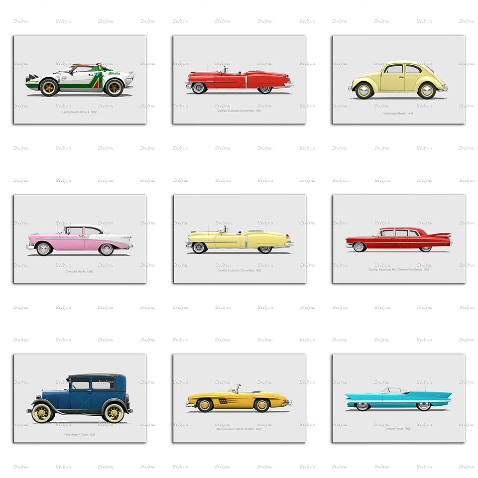 

Retro Classic Sports Car Poster The Car Home Decor Prints Wall Art Canvas Sports Car Living Room Decoration Car Lovers Gift