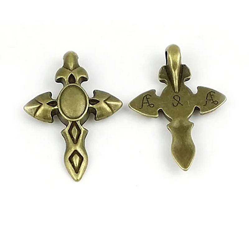 

(C072) 100 г, около 12 штук 44x31 мм античные бронзовые цинковые кресты из сплава Подвески самодельные ювелирные фурнитура аксессуары оптом