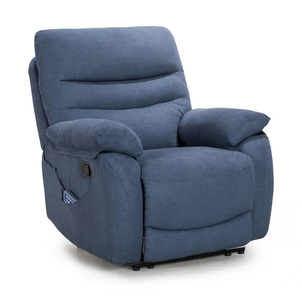 

Extended Backrest Fabric Power Lift Recliner with Side Storage Pocket for Home