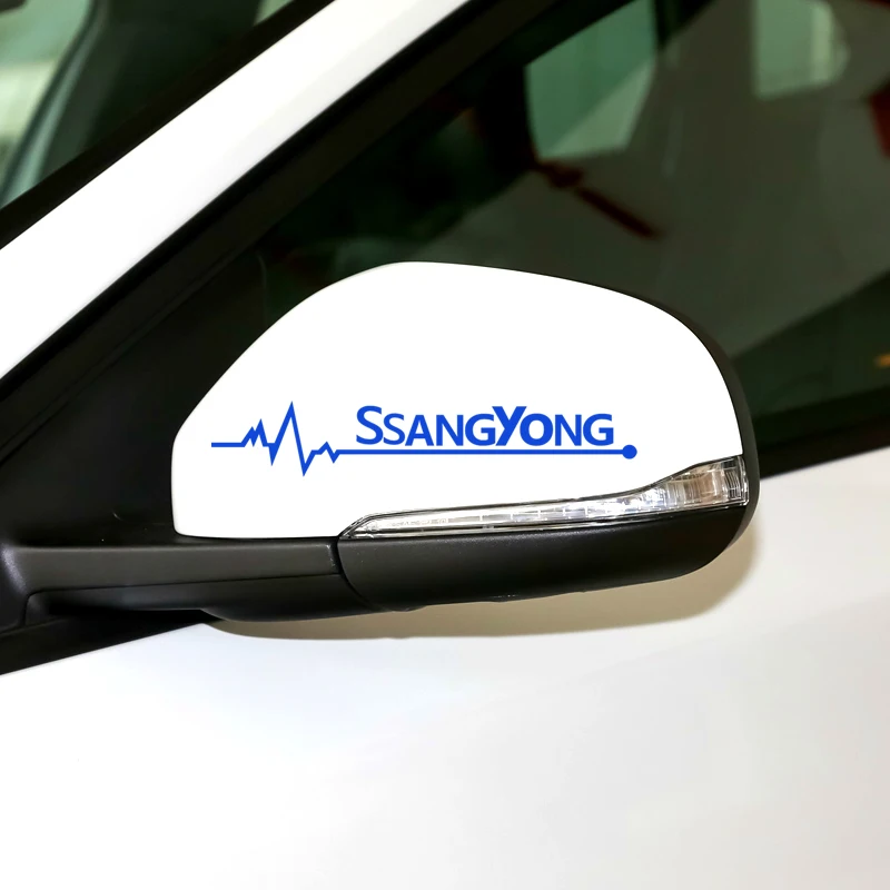 Наклейка на автомобильное зеркало заднего вида с царапинами для Ssangyong kyron rexton korando